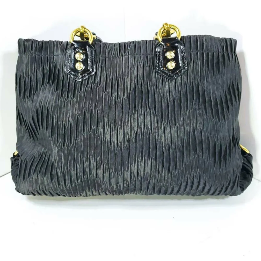 Coach Black Ashley Sateen Carryall Bag - Picture 2 of 11